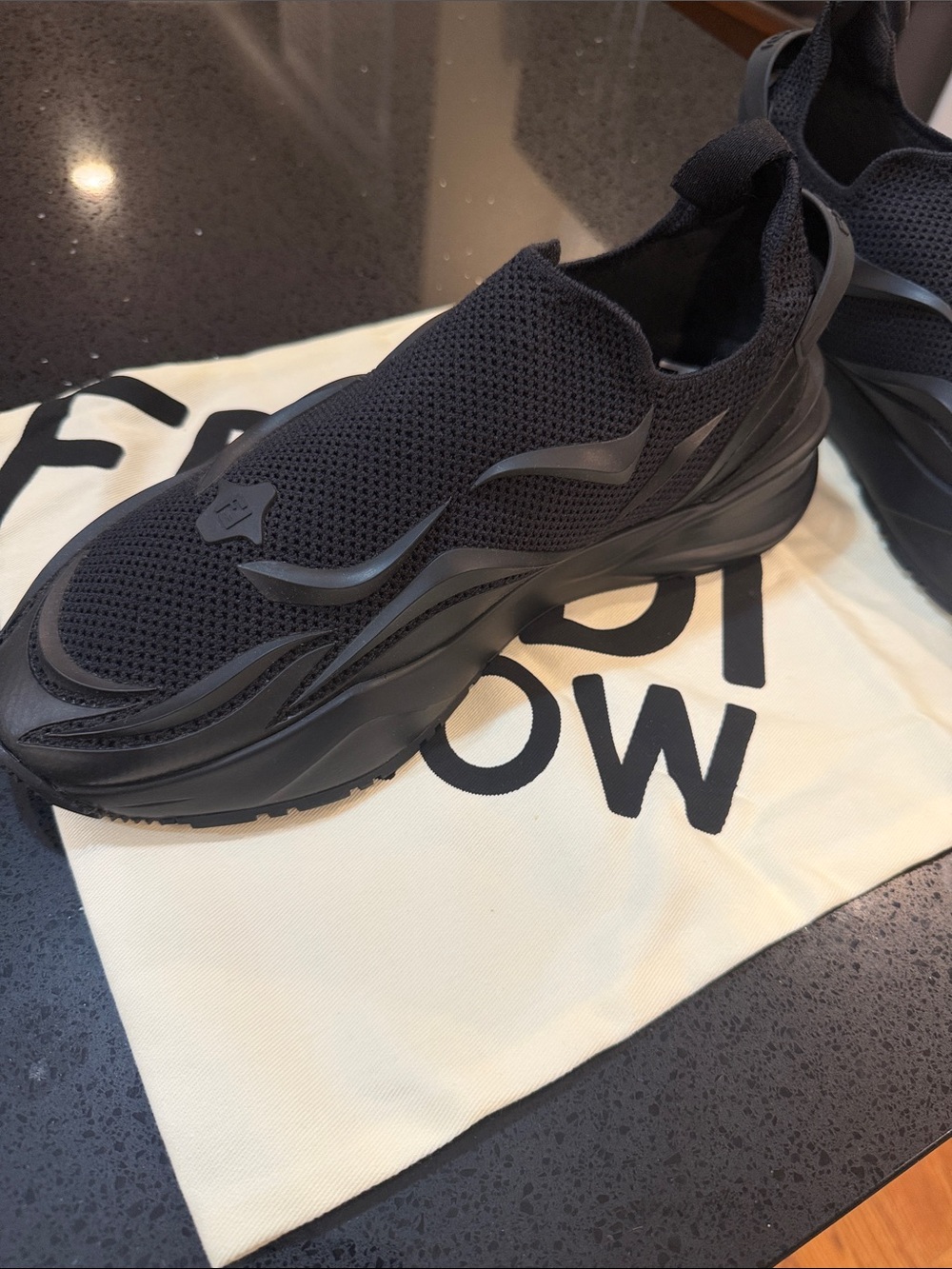 Fendi Flow Slip-On Sneakers Black